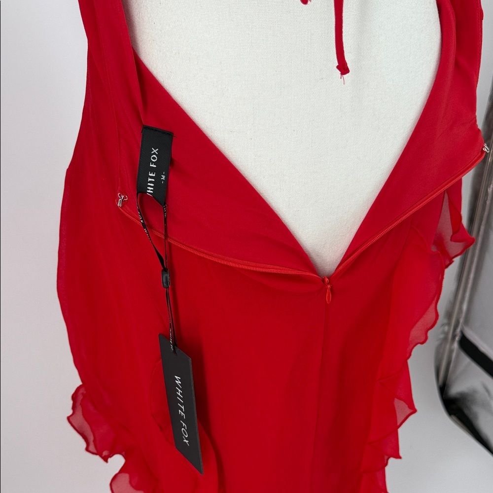 Nwt WHITE FOX BOUTIQUE Effortless Love Maxi Dress Red size M - Picture 10 of 11